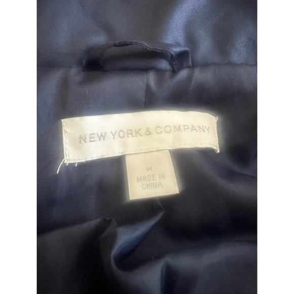 Women NYCO M navy blue puffer coat hood comfy & warm coat great condition - Picture 4 of 6